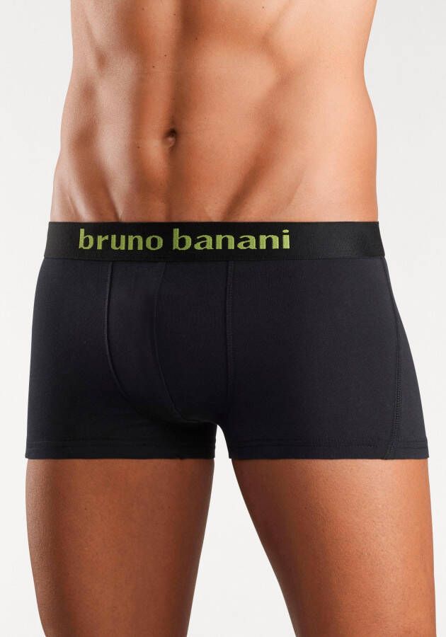 Bruno Banani Hipster strak zittende boxershorts met logo webband van katoenmix (set 4 stuks)
