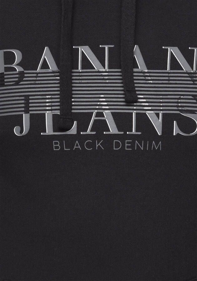 Bruno Banani Hoodie smalle pasvorm bedrukt ontwerp van katoenmix