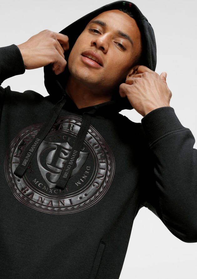 Bruno Banani Hoodie Lange mouwen smalle pasvorm bedrukt uiterlijk