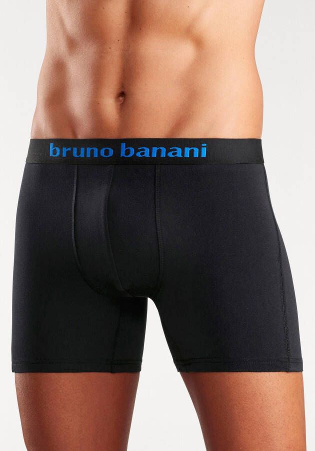 Bruno Banani Boxershort voor heren met langere pijpen en opvallende logo-tailleband (set 4 stuks)