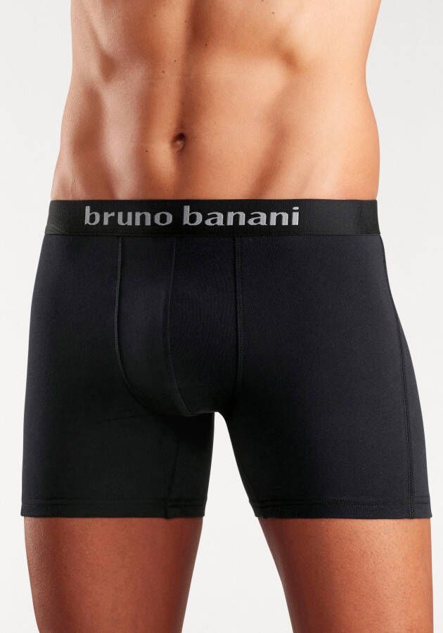 Bruno Banani Boxershort voor heren met langere pijpen en opvallende logo-tailleband (set 4 stuks)