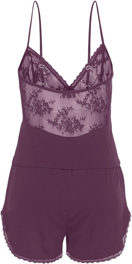 Bruno Banani Shortama met mooie kantdetails (2-delig 1 stuk)