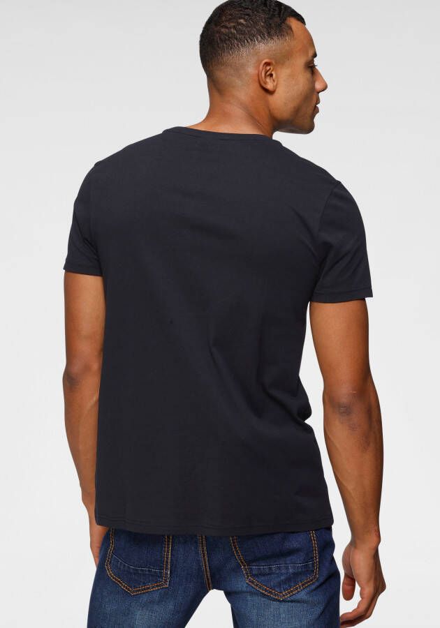 Bruno Banani T-shirt korte mouwen smalle pasvorm bedrukt ronde hals