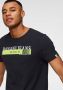Bruno Banani T-shirt korte mouwen smalle pasvorm bedrukt ronde hals - Thumbnail 3