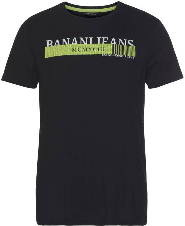 Bruno Banani T-shirt korte mouwen smalle pasvorm bedrukt ronde hals
