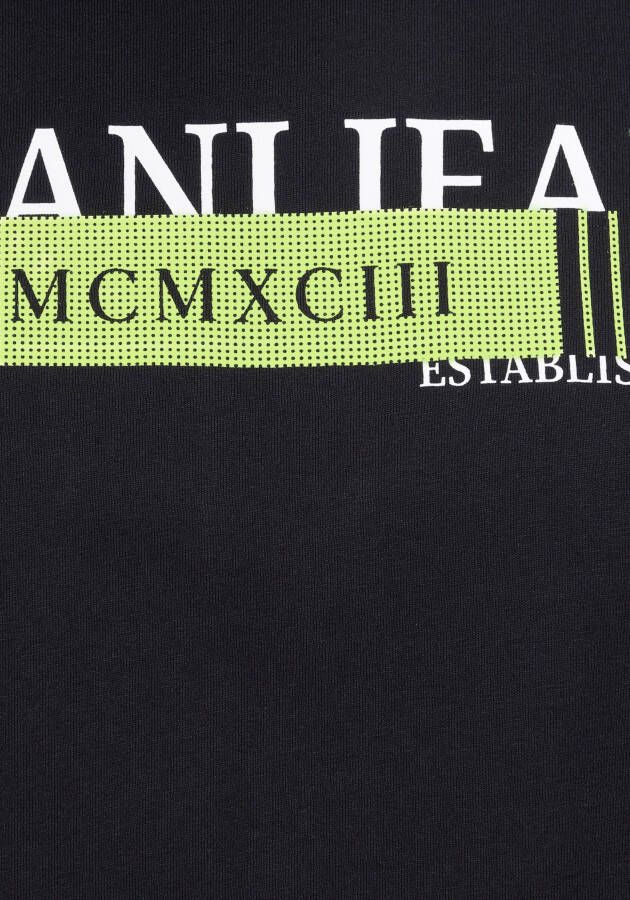 Bruno Banani T-shirt korte mouwen smalle pasvorm bedrukt ronde hals