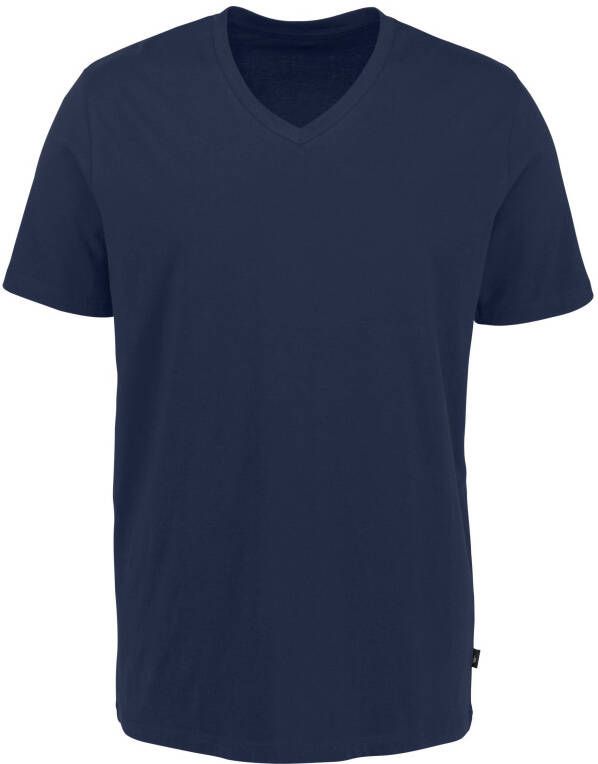 Bruno Banani T-shirt met v-hals perfecte pasvorm van elastisch katoen (3-delig Set van 3)
