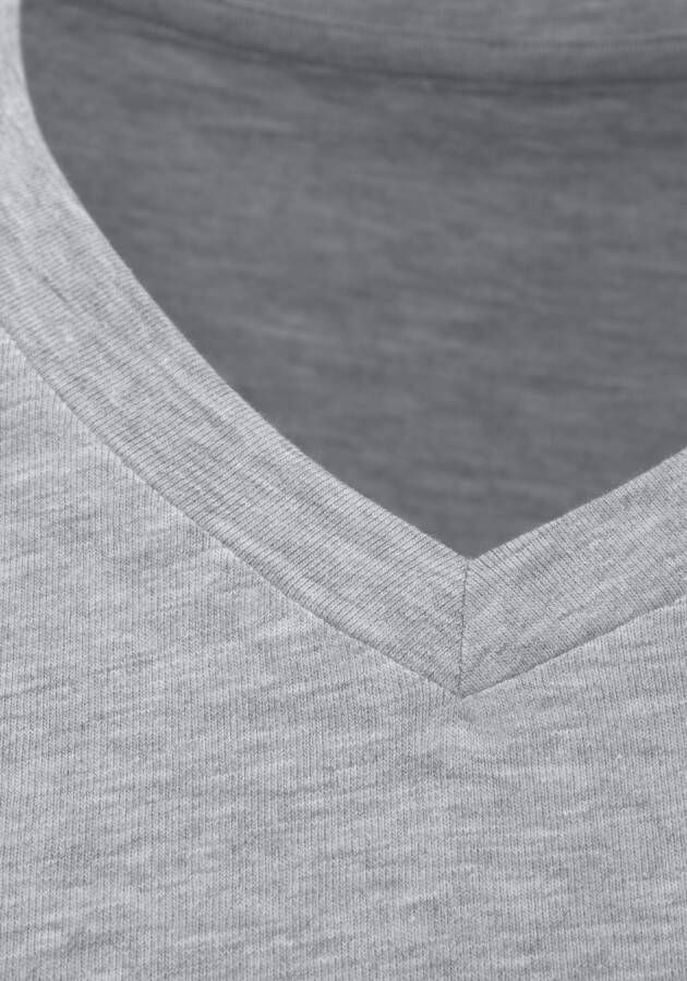 Bruno Banani T-shirt met v-hals perfecte pasvorm van elastisch katoen (3-delig Set van 3)