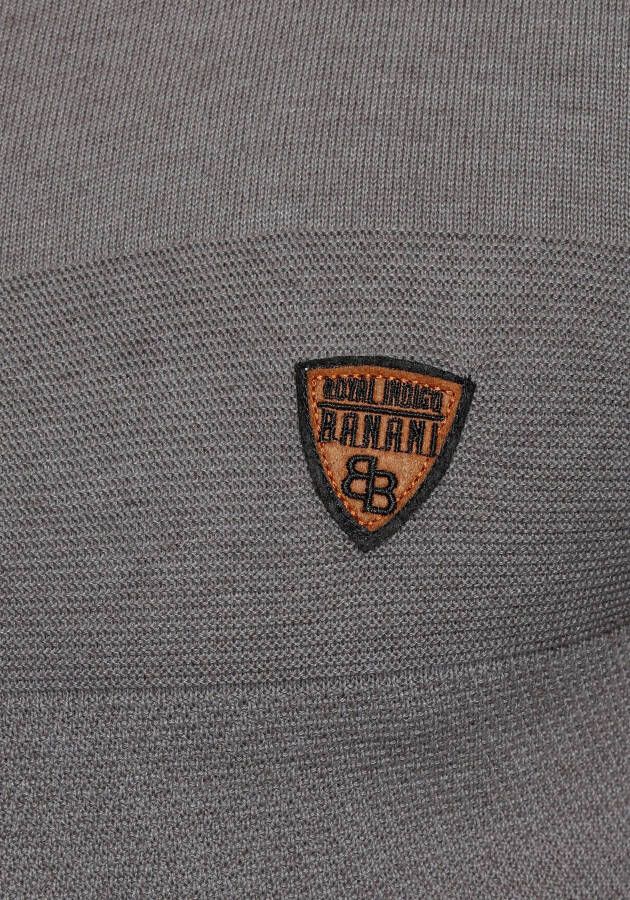 Bruno Banani Trui met ronde hals in modieuze tricot-look