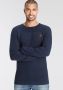 Bruno Banani Trui met ronde hals in modieuze tricot-look - Thumbnail 2