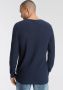 Bruno Banani Trui met ronde hals in modieuze tricot-look - Thumbnail 3