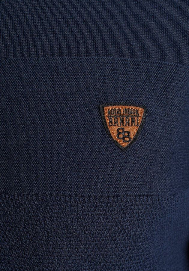 Bruno Banani Trui met ronde hals in modieuze tricot-look