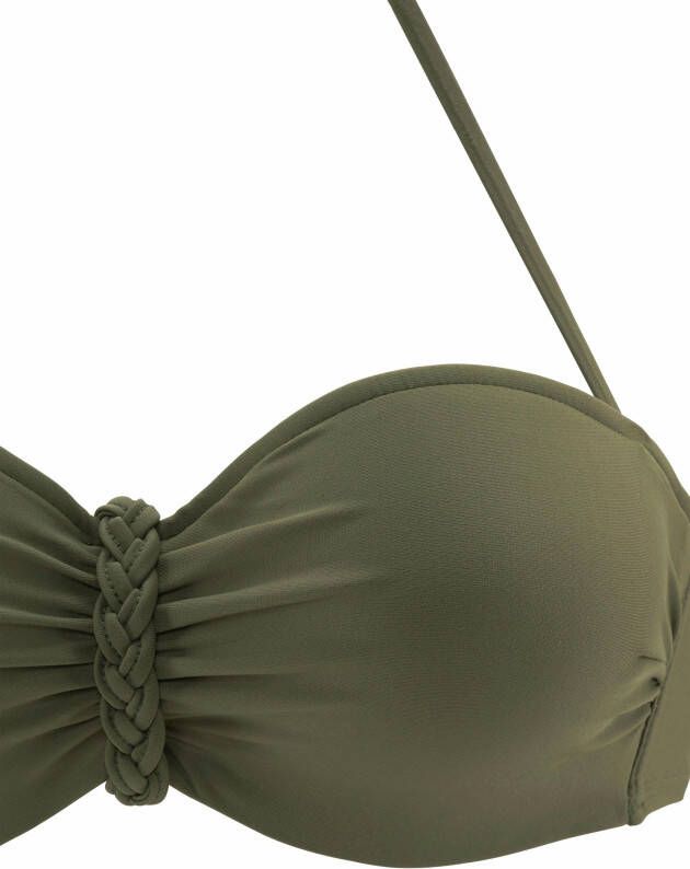 Buffalo Beugelbikini in bandeaumodel trendige look met afneembare bandjes met gevlochten details