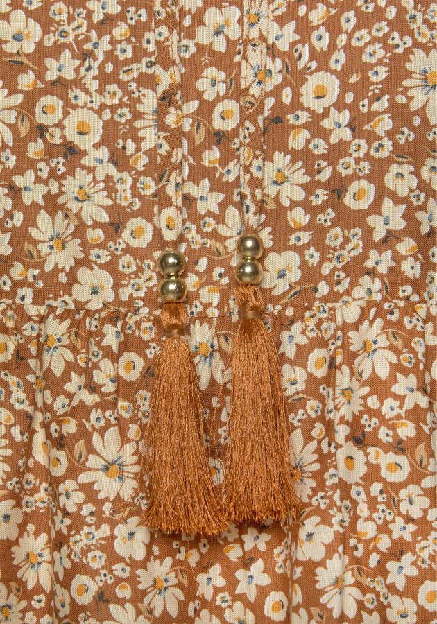 Buffalo Blouse zonder sluiting met bloemenprint en sierparels jaren 70 stijl damesblouse