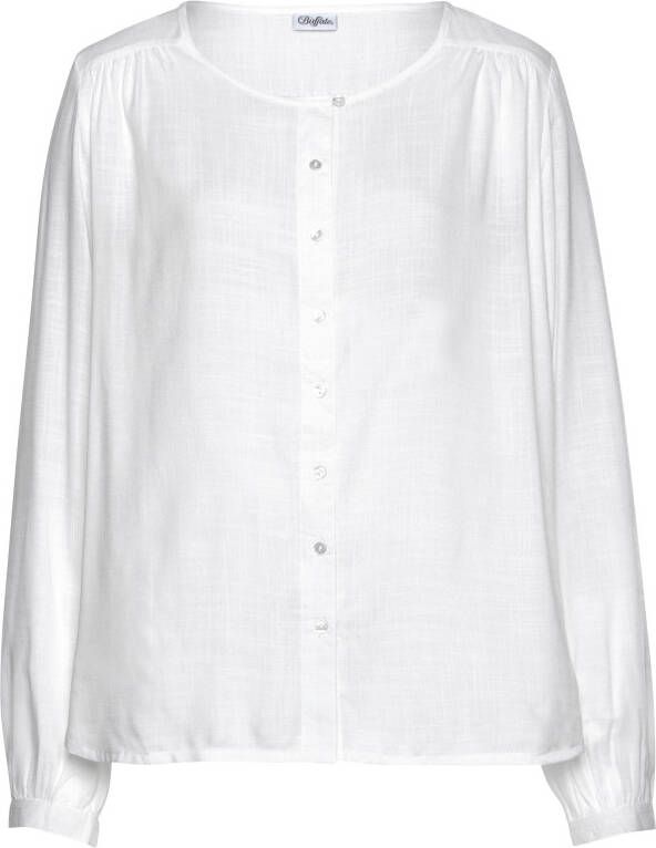 Buffalo Blouse zonder sluiting met knoopsluiting basic blouse met lange mouwen