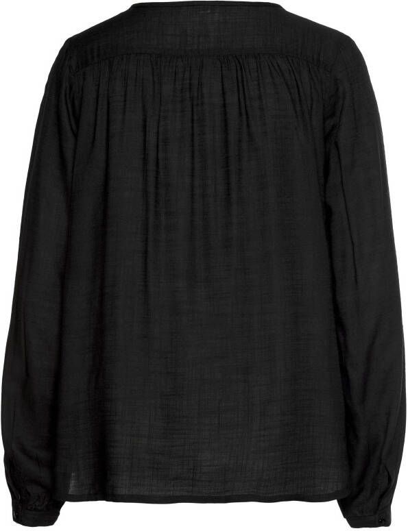 Buffalo Blouse zonder sluiting met knoopsluiting basic blouse met lange mouwen
