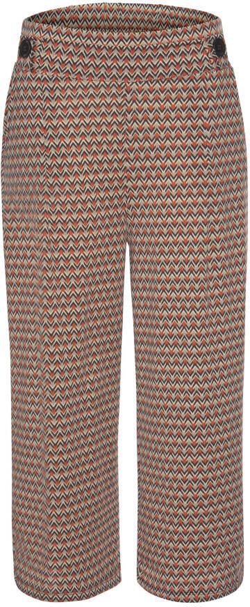 Buffalo Culotte met grafische print en elastische tailleband 7 8 lengte stoffen broek