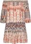 Buffalo Gedessineerde jurk met etnische print en carmen-halslijn tuniekjurk zomerjurk - Thumbnail 2