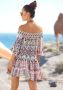 Buffalo Gedessineerde jurk met etnische print en carmen-halslijn tuniekjurk zomerjurk - Thumbnail 3