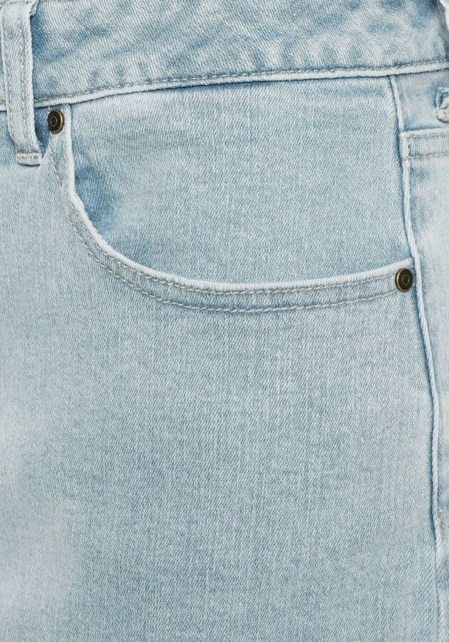 Buffalo Jeans rok kort model met franje aan de zoom mini rok van comfortabel stretchkatoen