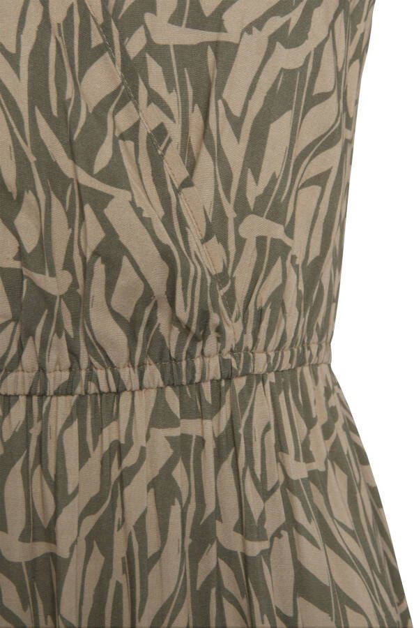Buffalo Maxi-jurk in all-over print met v-hals en split zomerjurk strandjurk