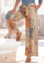 Buffalo Palazzobroek met animal print en elastische tailleband sweatpants stoffen broek (Met een bindceintuur) - Thumbnail 8