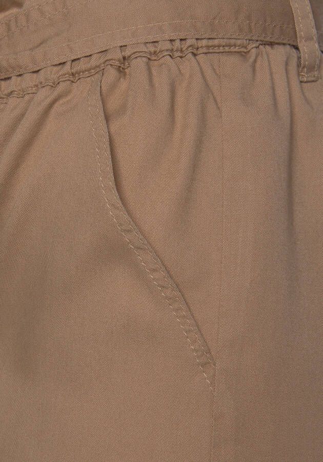 Buffalo Short in paperbag stijl elastische tailleband korte broek (Met een bindceintuur)