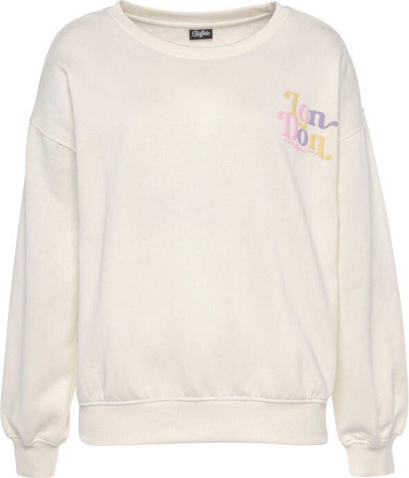 Buffalo Sweatshirt Met ribboorden met ribborde en sunshine print loungewear