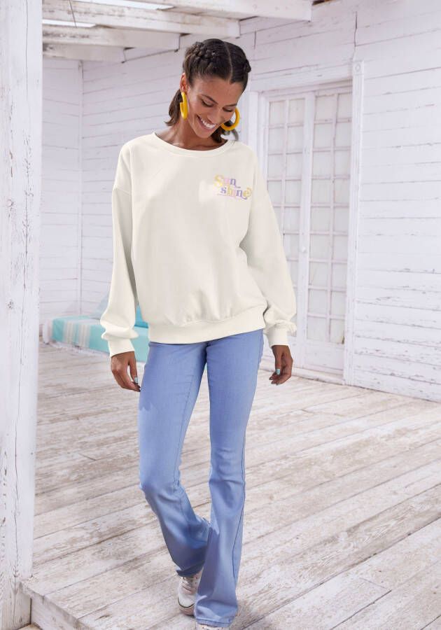 Buffalo Sweatshirt Met ribboorden met ribborde en sunshine print loungewear