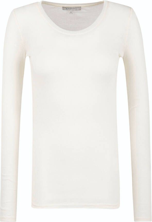 Bugatti Shirt met lange mouwen met ronde hals