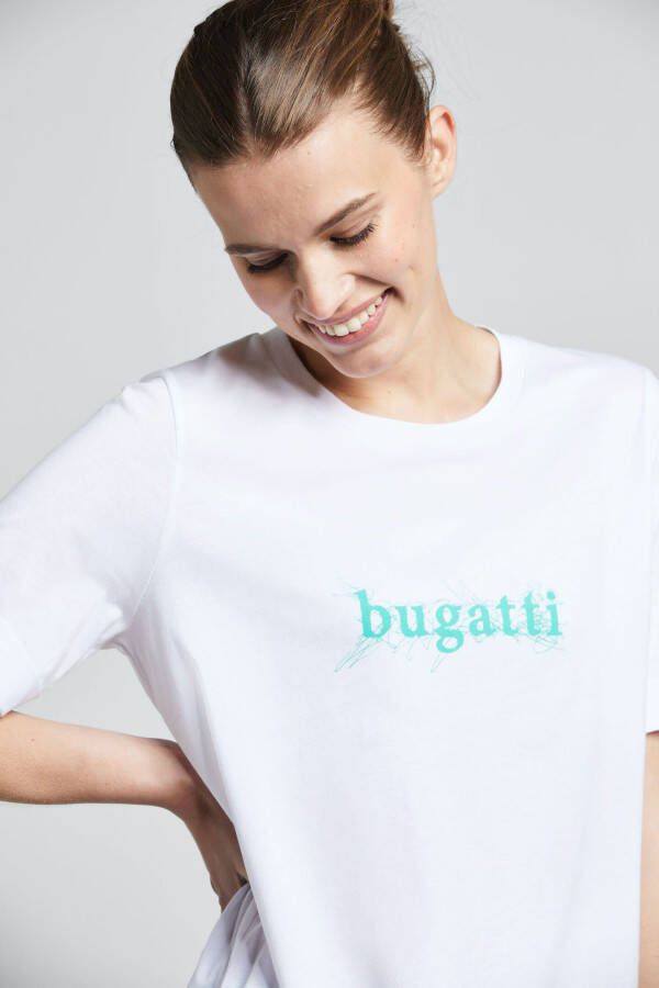 Bugatti T-shirt gemaakt van een hoogwaardige mix van katoen en modaal