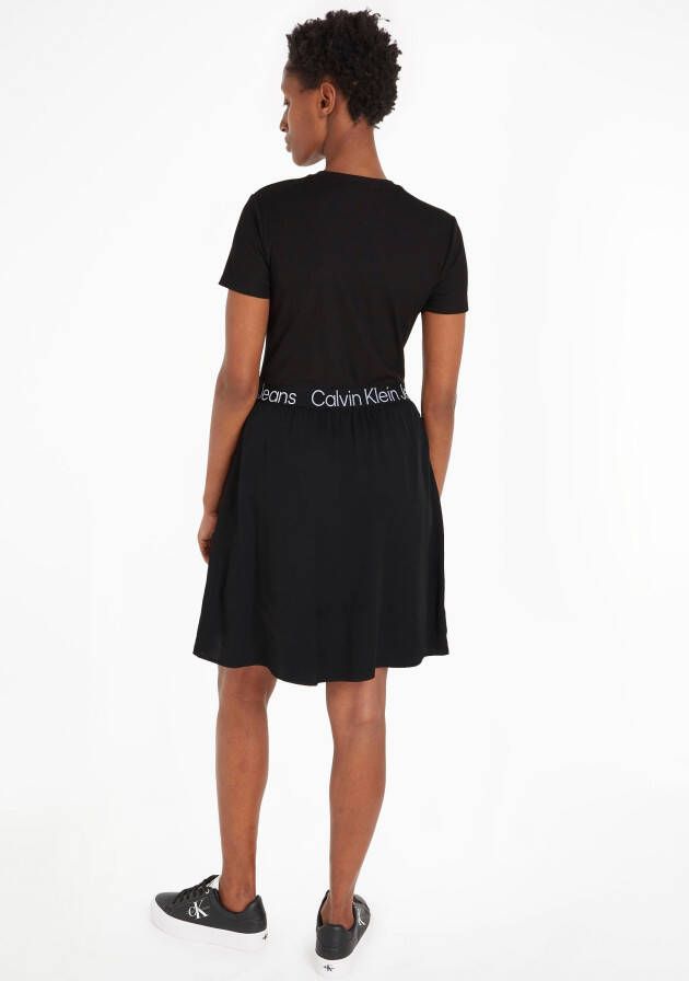 Calvin Klein 2-in-1-jurk in de materiaalmix