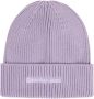Calvin Klein Jeans Herfst Winter Katoenen Beanie Purple Dames - Thumbnail 3