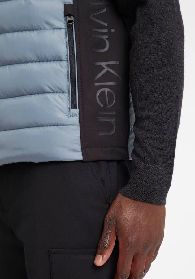 Calvin Klein Bodywarmer RECYCLED SIDE LOGO VEST met contrastkleurige details