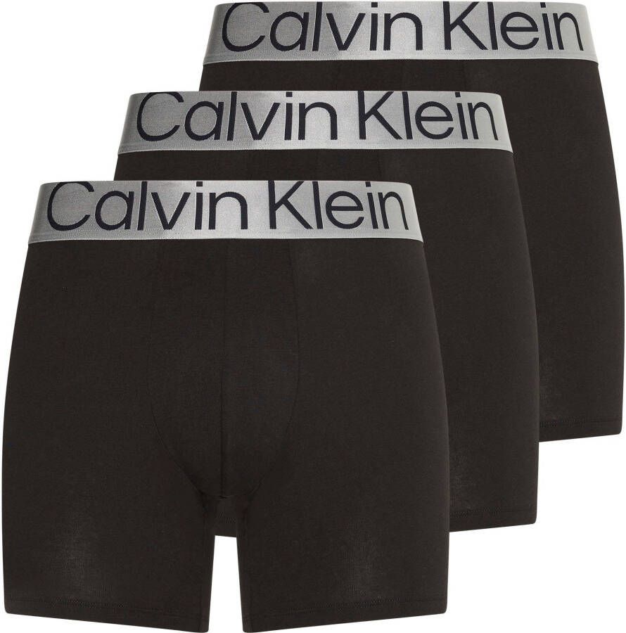 Calvin Klein Boxershort met logoband in stijlvol grijs (3 stuks Set van 3)