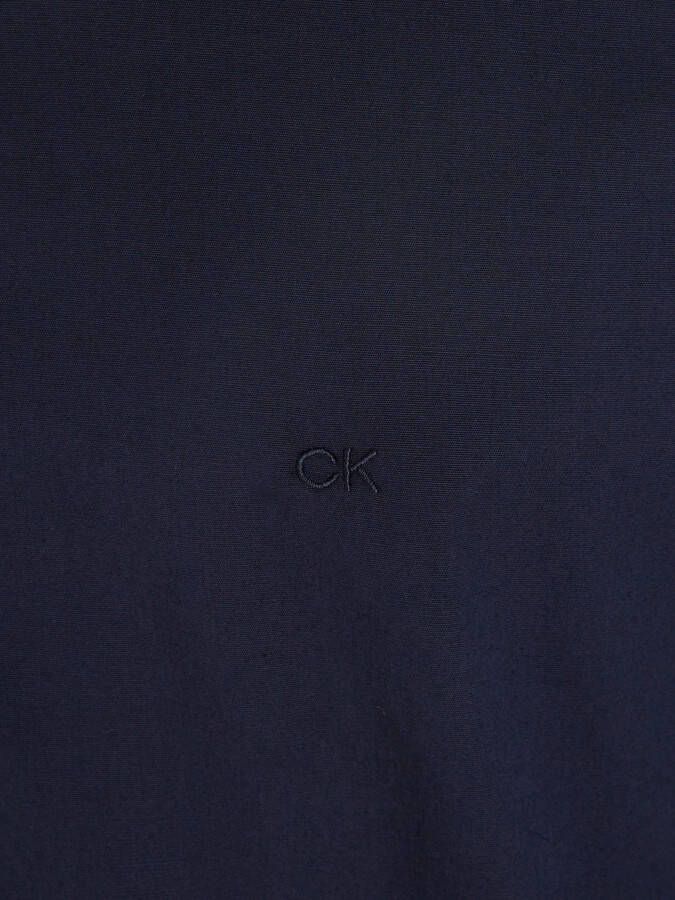 Calvin Klein Businessoverhemd POPLIN STRETCH SLIM SHIRT met kent-kraag logoprint op borsthoogte