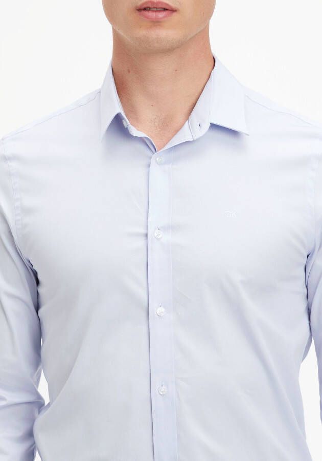 Calvin Klein Businessoverhemd STRETCH POPLIN SLIM SHIRT met -logo op de borst