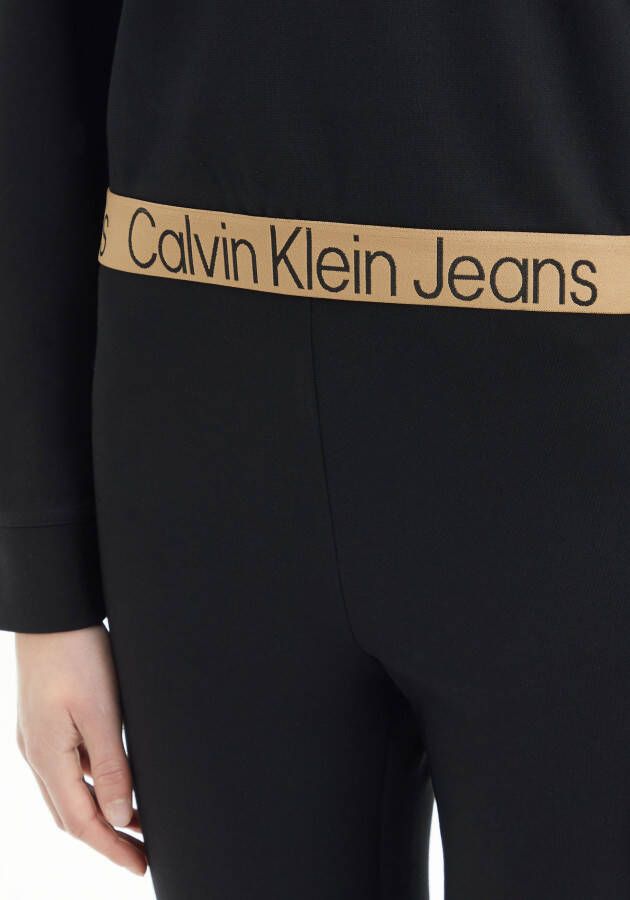 Calvin Klein Capuchonshirt LOGO TAPE MILANO HOODIE met jeans logo-opschriften