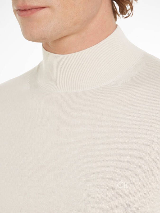 Calvin Klein Coltrui MERINO MOCK NECK SWEATER met merklabel