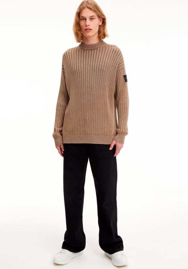 Calvin Klein Gebreide trui met logo-badge op de mouw