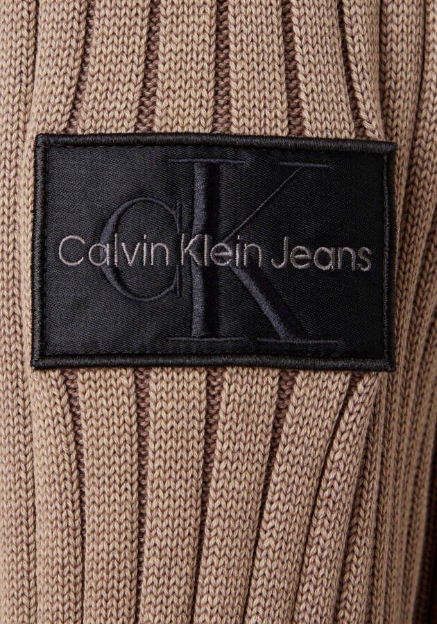 Calvin Klein Gebreide trui met logo-badge op de mouw