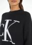 Calvin Klein Jeans Loose fit gebreide pullover van katoen met labeldetail - Thumbnail 6