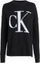 Calvin Klein Jeans Loose fit gebreide pullover van katoen met labeldetail - Thumbnail 7