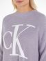 Calvin Klein Jeans Dames Gebreide Trui met Print voor Herfst Winter Purple Dames - Thumbnail 5