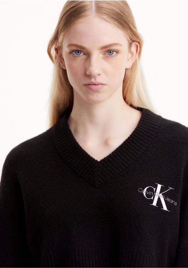 Calvin Klein Gebreide trui CROPPED V-NECK SWEATER