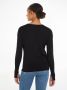 Calvin Klein Zwarte Extra Fijne Wol Crew Pullover Black Dames - Thumbnail 3