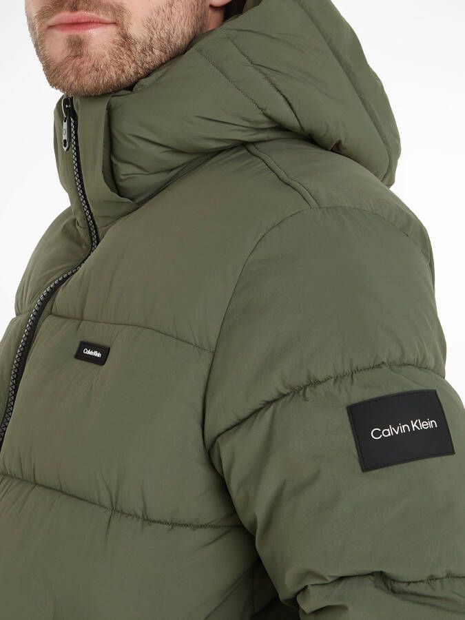 Calvin Klein Gewatteerde jas met opstaande kraag