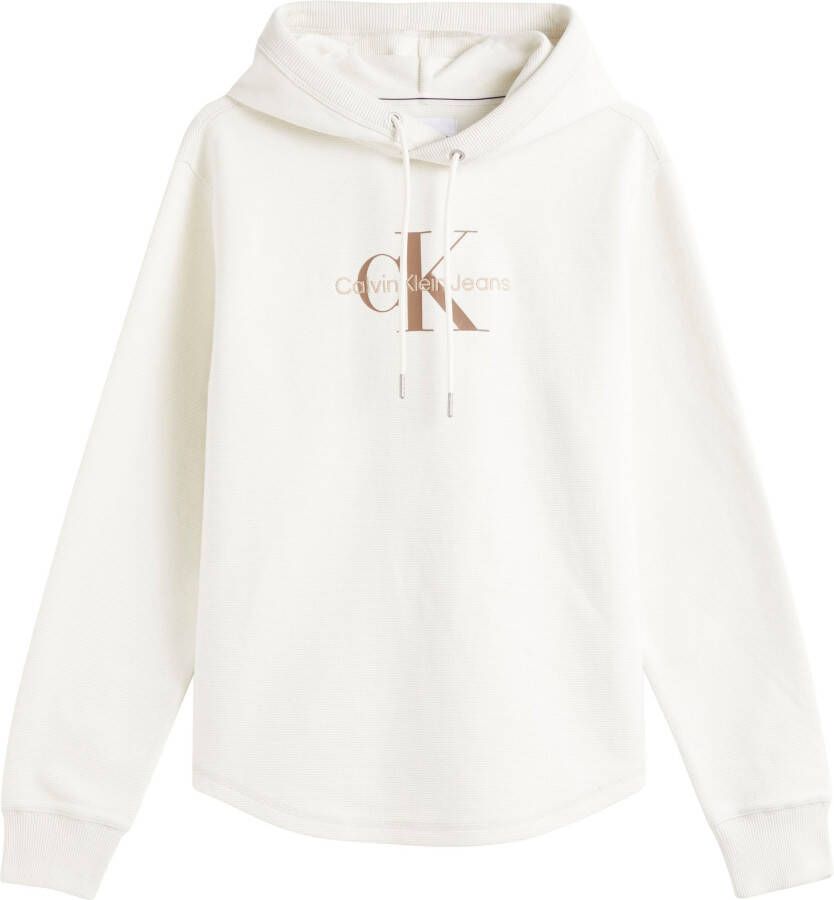 Calvin Klein Hoodie ARCHIVAL MONOLOGO WAFFLE HOODIE met een logo-opschrift op borsthoogte