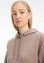 Calvin Klein Minimal Logo Scuba Hoodie voor Vrouwen Brown Dames - Thumbnail 4