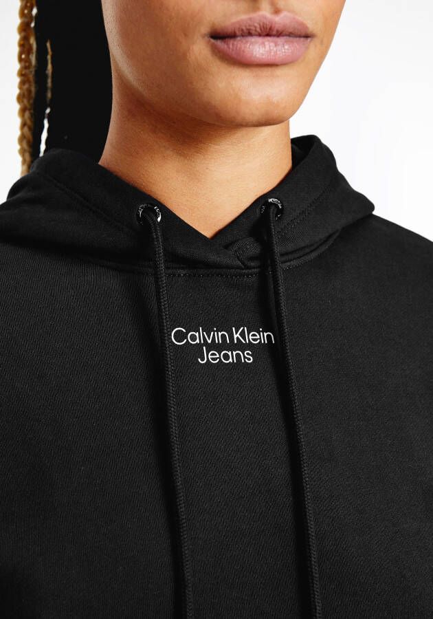 Calvin Klein Hoodie STACKED LOGO HOODIE met benadrukte -logo-print